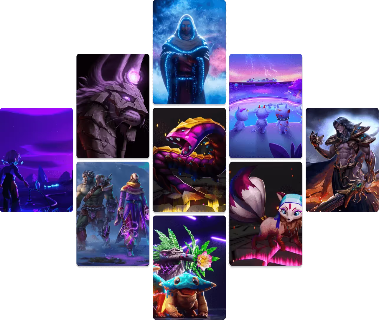 Collage of web3 games
